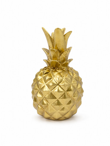 Statue ananas doré - ananas, résine