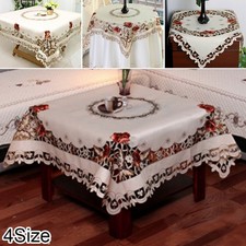 Nappe maison dentelle satin