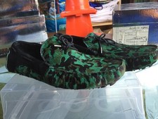 Android Homme Accelerator Pony Hair Driving Mocassins Green Camo & Black size 10