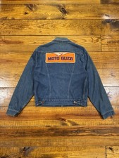 Vintage 70s Wrangler Western Denim Trucker Jacket Moto Guzzi Sanforized Rare