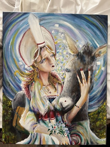Peinture huile d - d, une
