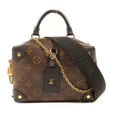 LOUIS VUITTON LV GHW Petite Malle Souple 2Way Shoulder Bag M45571 Monogram Brown