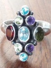 Bague marquise en argent