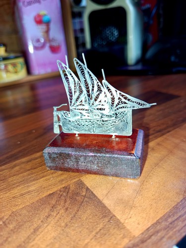 Miniature voilier argent - miniature,