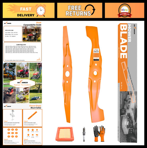 Mulching mower blade kit - 21",