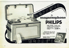 Advertising 1122 1955 Philips Dual Track Tape Recorder M