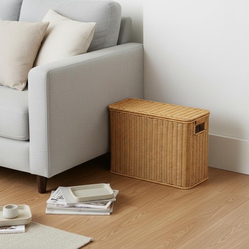 Coffre rangement osier - coffre,