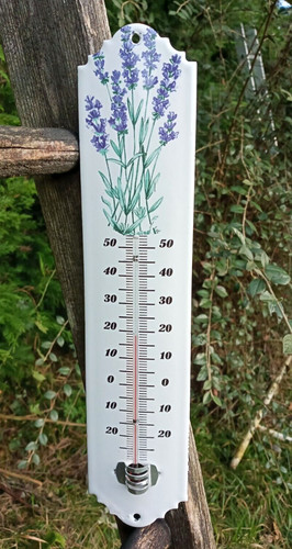 Thermometre emaille 30cm - thermometre,