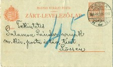 Hungary 1897 Postal stationery Crown 10 Filler from Kassa Slovakia to Lvesen