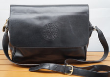 Vintage VALENTINO GARAVANI LES SACS DARK BLACK LEATHER SATCHEL Handbag ITALY