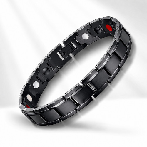 Bracelet magnétique noir - bracelet,