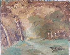 *Paysage de sous-bois  huile /