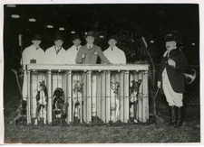 Paris, Greyhound Race, Night Vintage Silver Print Silver Print