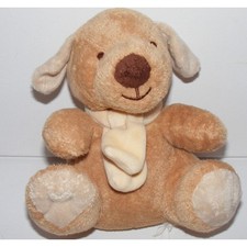 Doudou chien beige marron