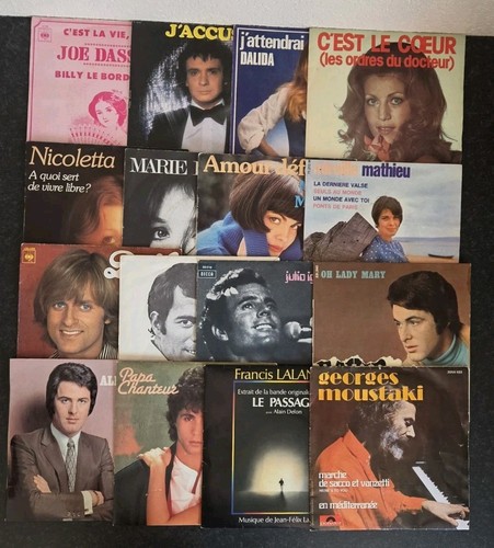 Lot vinyles 45tours - de,