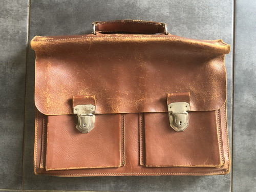 Cartable vintage cuir - cartable,
