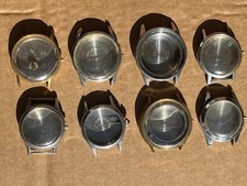 WRISTWATCH CASES, MENS ELGIN GERMANY BERMAN LANDAU LE BELIER SEIKO SPORTSMATIC +