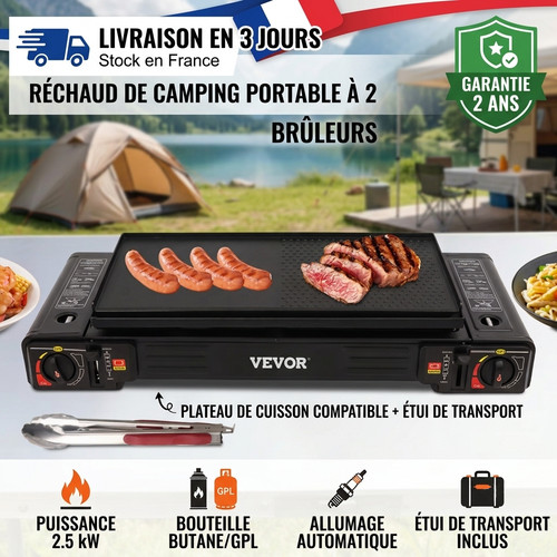 Rechaud gaz camping bruleurs - rechaud,