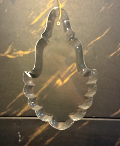 Pampille plaque cristal de - plaque, en