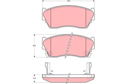 Plaquettes frein gdb1012 - de,