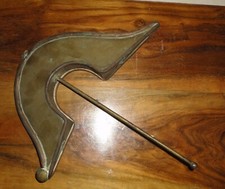 chapeau de gendarme cuivre  laiton miroir alouette ? à restaurer , 27 cm