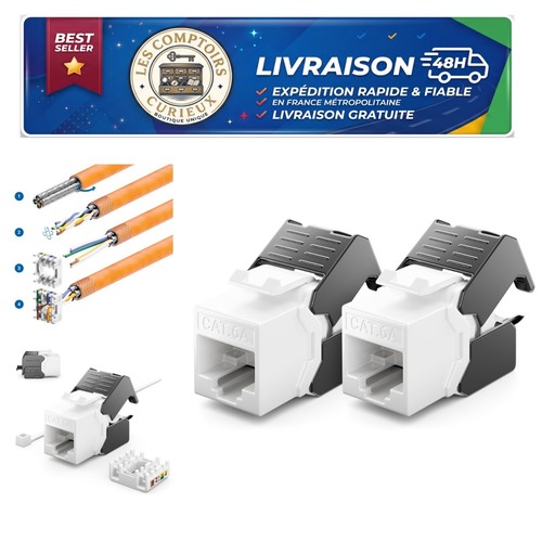 Prises rj45 cat6a - cat6a, 2