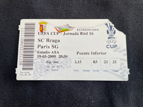 Ticket billet match braga - ticket/billet, /