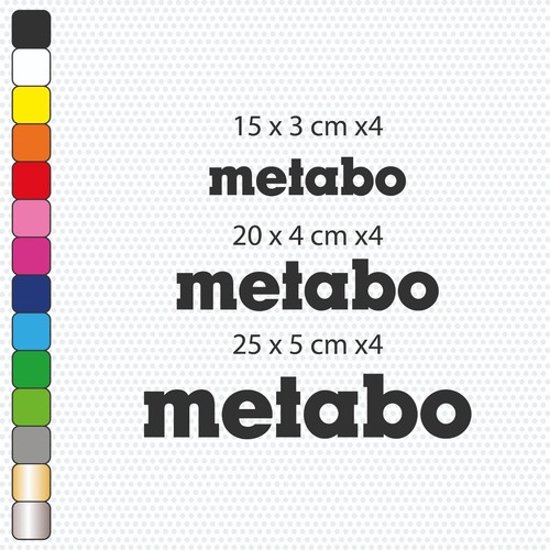 Metabo stickers vinyles - -, 12