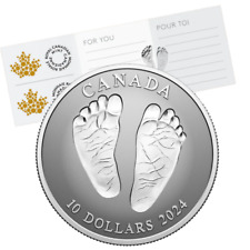 ?? Canada BABY $10 Dollars Silver Coin, Baby Foot - Welcome to the World, 2024