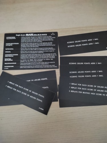 Lot cartes instructions - lot, de