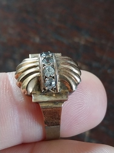 Bague tank ancienne - bague, argent