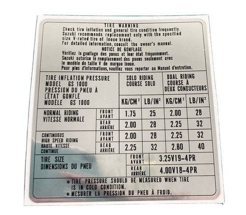 1978 suzuki gs1000 info - info, pneus