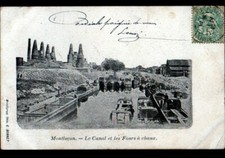 MONTLUCON (03) Animated Barges & LIME OVEN FACTORIES / BERRY CANAL in 1903