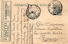 C.P. Advertising "Zanotta Ambrosio" Cent. 15 Leoni mill. 19 n. R3/55