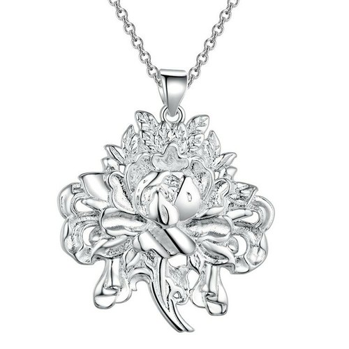 Pendentif argent bouquet - "un,