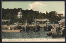 Old postcard Tamaris, L'Embarcadère de Manteau 