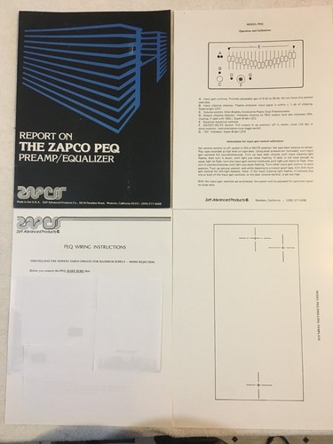 Zapco peq seq - peq/seq, equalizer