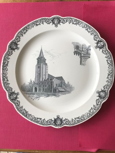 Grand plat faience fine - faience,