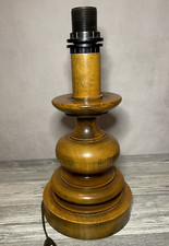 Pied de lampe à poser de chevet ou bureau rustique en bois