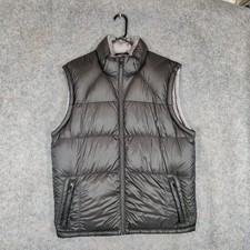 Ermenegildo Zegna Sport Gilet Mens Size XL Grey Down Puffer Quilted Vest
