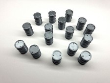 1/43 lot 16 fûts gris bidons