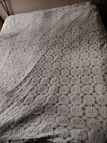 Couvre lit ancien crochet - ancien,