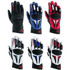 Gants Eté Sport Cuir Souple Doublure Moto Motard Touring Piste A-Pro