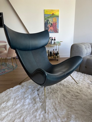 Boconcept leather chair navy - leather,