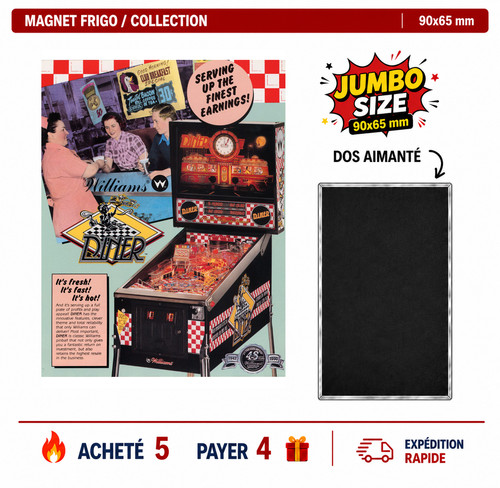 Magnet frigo diner 90x65 - magnet,