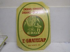 old advertising canvas agricultural fertilizer erect e gratecap