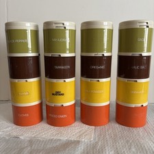 Vintage Tupperware Stacking Spice Shakers #1308 PRICE IS FOR A SET OF FOUR.