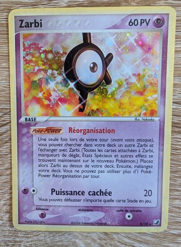 Carte pokémon zarbi holo - k/28,