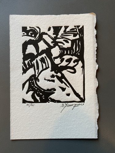 Lithographie sérigraphie noir - lithographie,