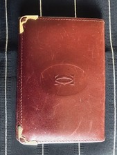 CARTIER PORTE-CARTES BORDEAUX bon état 10cm,7cm